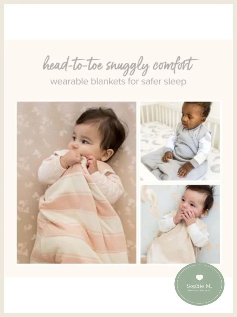 Organic Cotton Wearable Blanket 2-Way Zip Sleep Sack